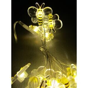 Garden Collection Bee LED String Lights 15 Count 5.3 Feet Warm White Indoor Use